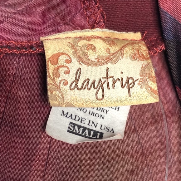 NEW Daytrip by Buckle Open Cardigan red sz S‎ Red/Black - Picture 3 of 5